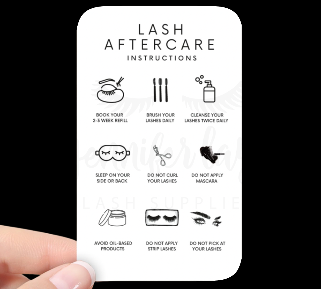 Lash Aftercare Cards 20 Pack