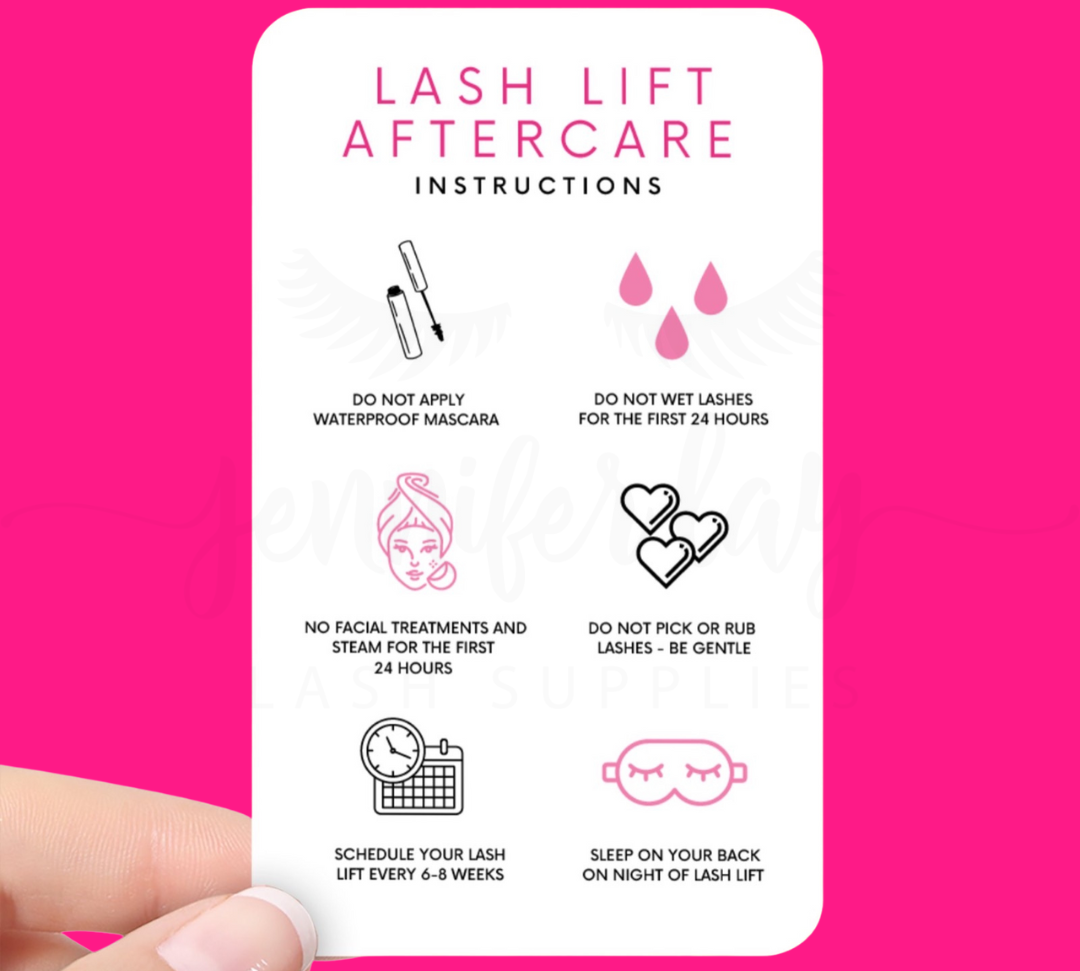 Lash Aftercare Cards 20 Pack